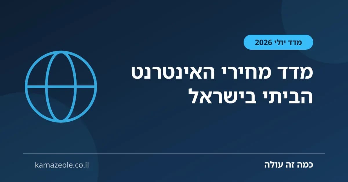 מדד מחירי האינטרנט הביתי בישראל — קמהזהעולה